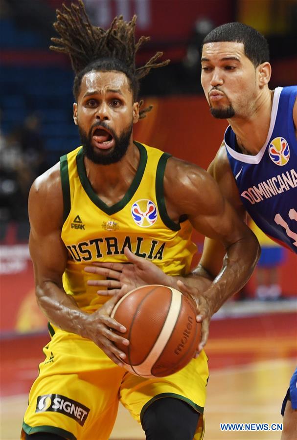 (SP)CHINA-NANJING-BASKETBALL-FIBA WORLD CUP-GROUP L-AUS VS DOM(CN)
