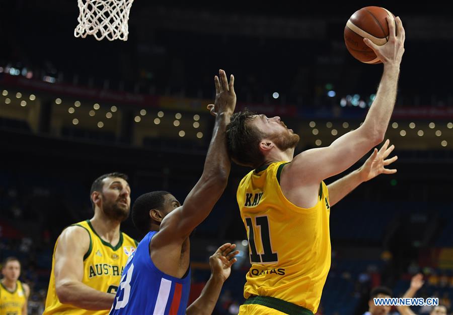 (SP)CHINA-NANJING-BASKETBALL-FIBA WORLD CUP-GROUP L-AUS VS DOM(CN)