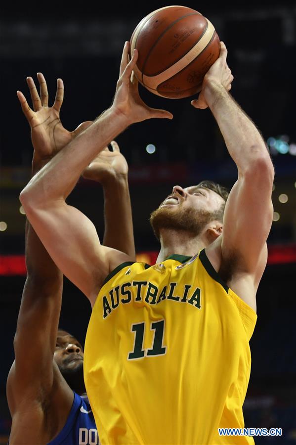 (SP)CHINA-NANJING-BASKETBALL-FIBA WORLD CUP-GROUP L-AUS VS DOM(CN)