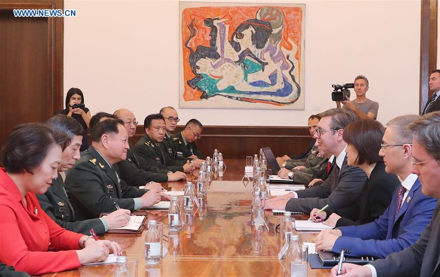 SERBIA-BELGRADE-ZHANG YOUXIA-SERBIAN PRESIDENT-MEETING