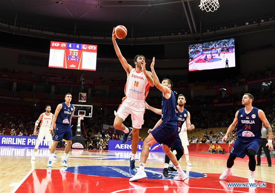 (SP)CHINA-WUHAN-BASKETBALL-FIBA WORLD CUP-GROUP J-ESP VS SRB (CN)