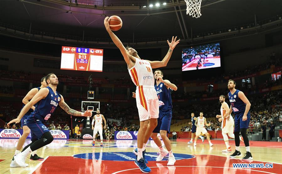 (SP)CHINA-WUHAN-BASKETBALL-FIBA WORLD CUP-GROUP J-ESP VS SRB (CN)