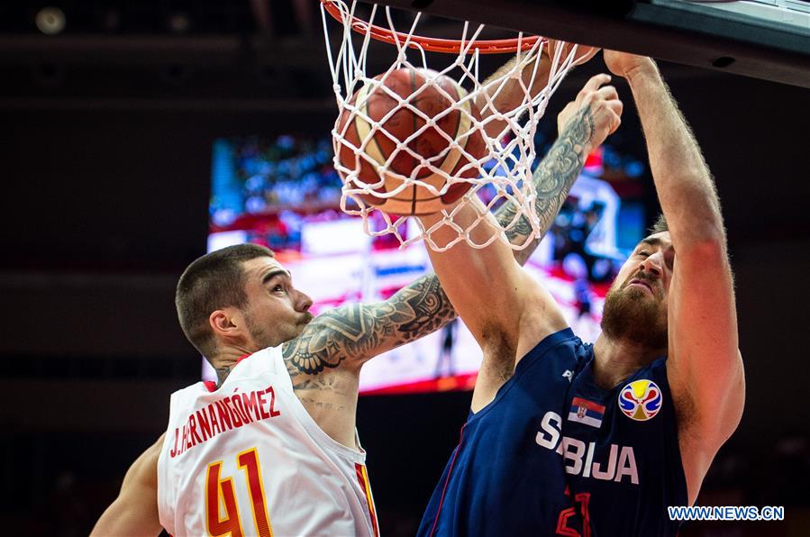 (SP)CHINA-WUHAN-BASKETBALL-FIBA WORLD CUP-GROUP J-ESP VS SRB (CN)