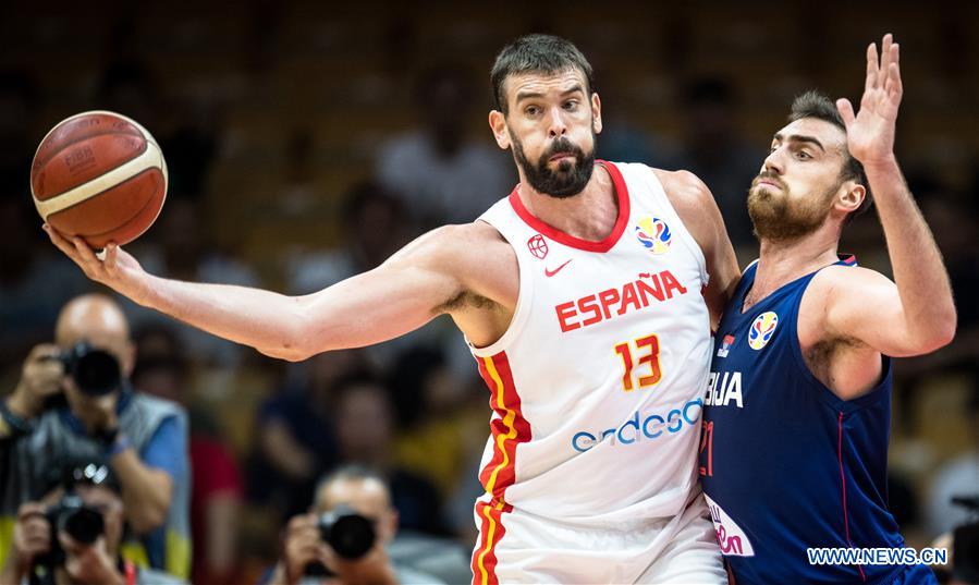 (SP)CHINA-WUHAN-BASKETBALL-FIBA WORLD CUP-GROUP J-ESP VS SRB (CN)
