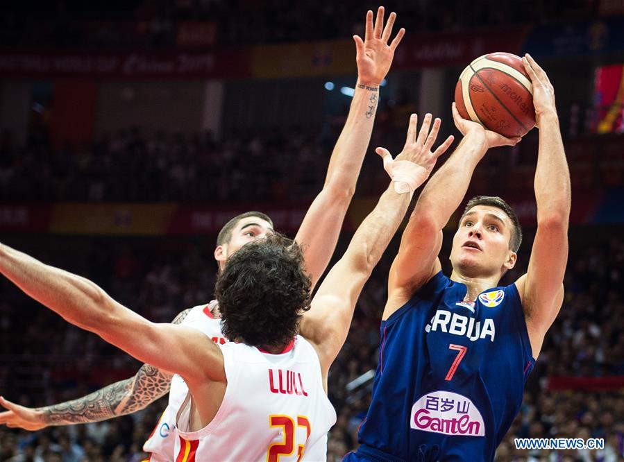 (SP)CHINA-WUHAN-BASKETBALL-FIBA WORLD CUP-GROUP J-ESP VS SRB (CN)