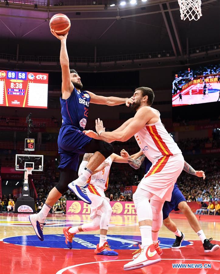(SP)CHINA-WUHAN-BASKETBALL-FIBA WORLD CUP-GROUP J-ESP VS SRB (CN)