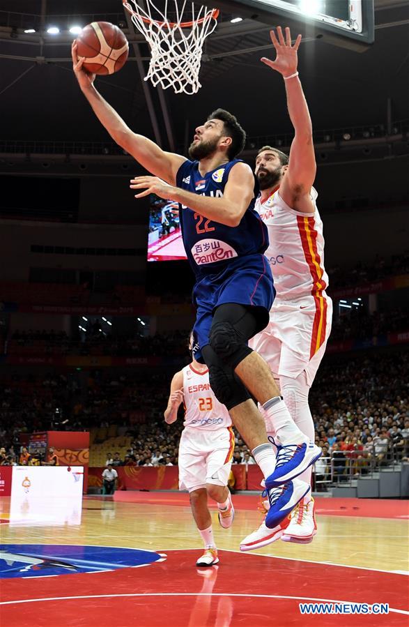 (SP)CHINA-WUHAN-BASKETBALL-FIBA WORLD CUP-GROUP J-ESP VS SRB (CN)
