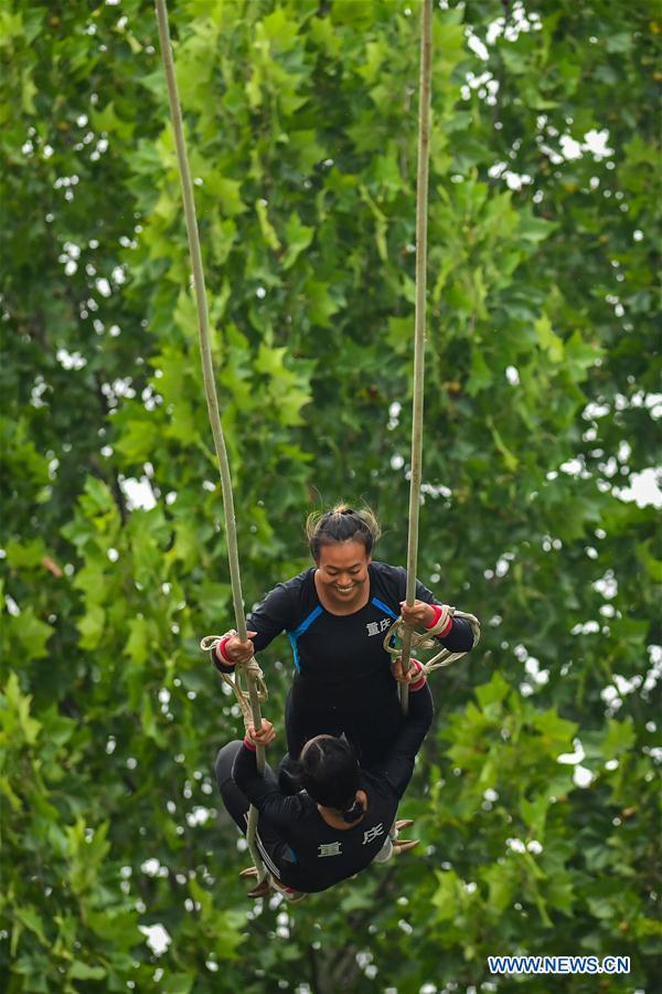 (SP)CHINA-ZHENGZHOU-NATIONAL TRADITIONAL GAMES OF ETHNIC MINORITIES-SWING(CN)