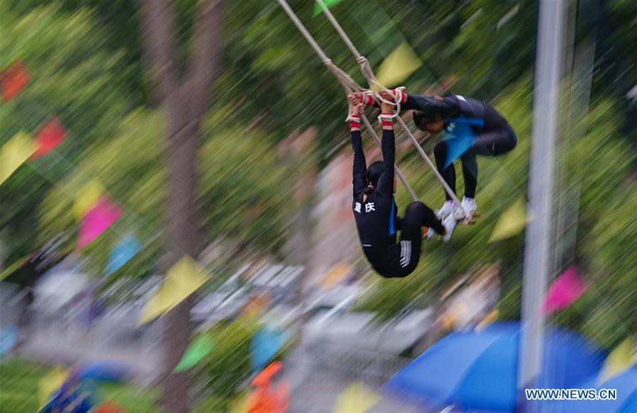 (SP)CHINA-ZHENGZHOU-NATIONAL TRADITIONAL GAMES OF ETHNIC MINORITIES-SWING(CN)