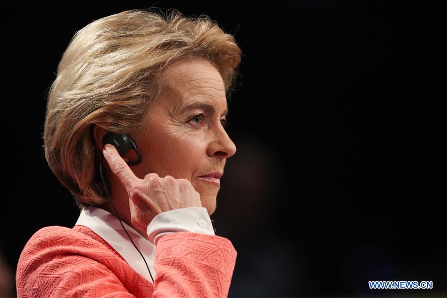 (PORTRAITS)BELGIUM-BRUSSELS-EU-URSULA VON DER LEYEN-PRESS CONFERENCE