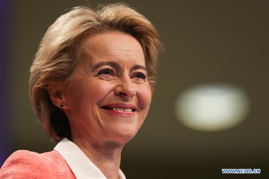 (PORTRAITS)BELGIUM-BRUSSELS-EU-URSULA VON DER LEYEN-PRESS CONFERENCE