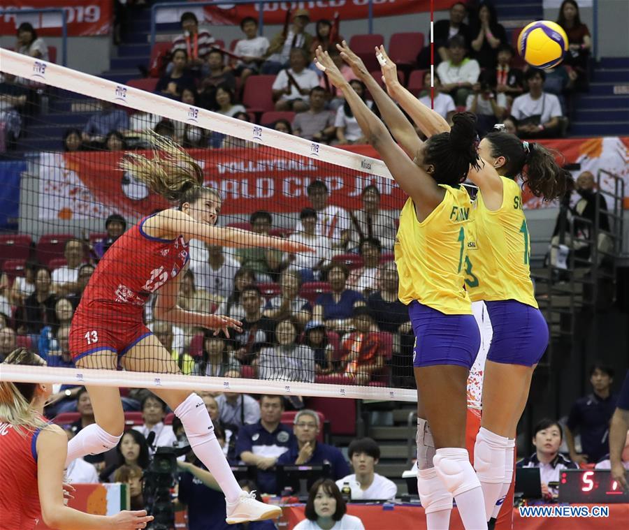 (SP)JAPAN-HAMAMATSU-VOLLEYBALL-WOMEN'S WORLD CUP-SERBIA VS BRAZIL