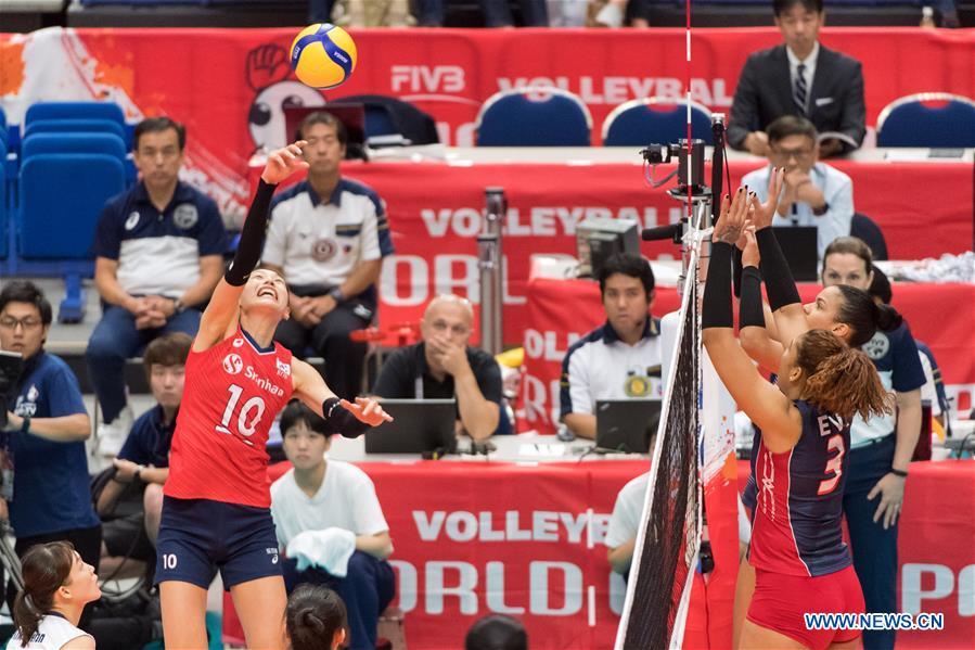 (SP)JAPAN-YOKOHAMA-VOLLEYBALL-WOMEN'S WORLD CUP-KOR VS DOM