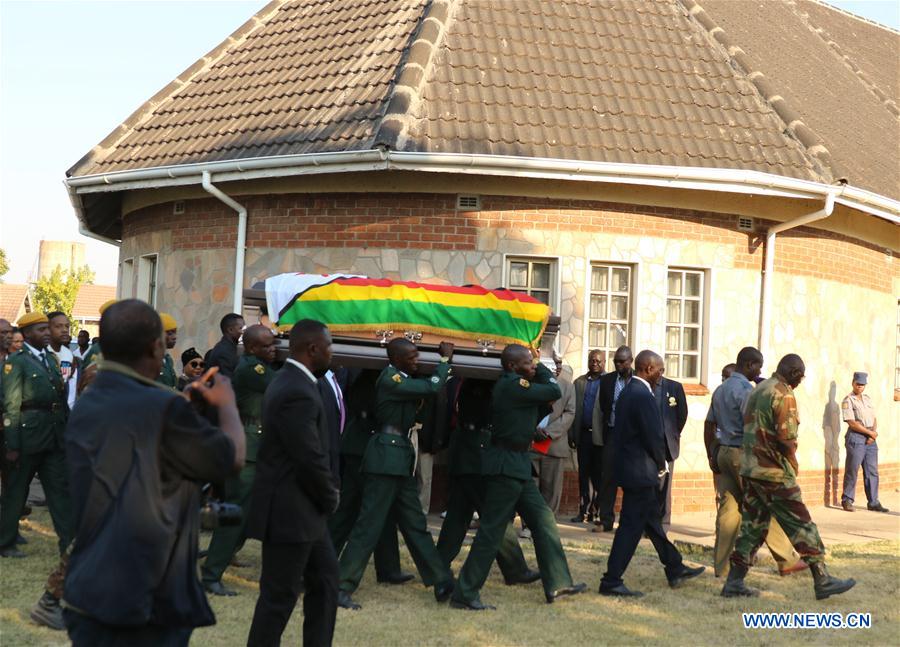 ZIMBABWE-ZVIMBA-MUGABE-BODY-FAREWELL PROCEEDINGS