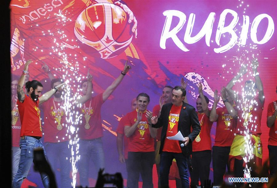 (SP)SPAIN-MADRID-BASKETBALL-FIBA WORLD CUP CHAMPION-CELEBRATION