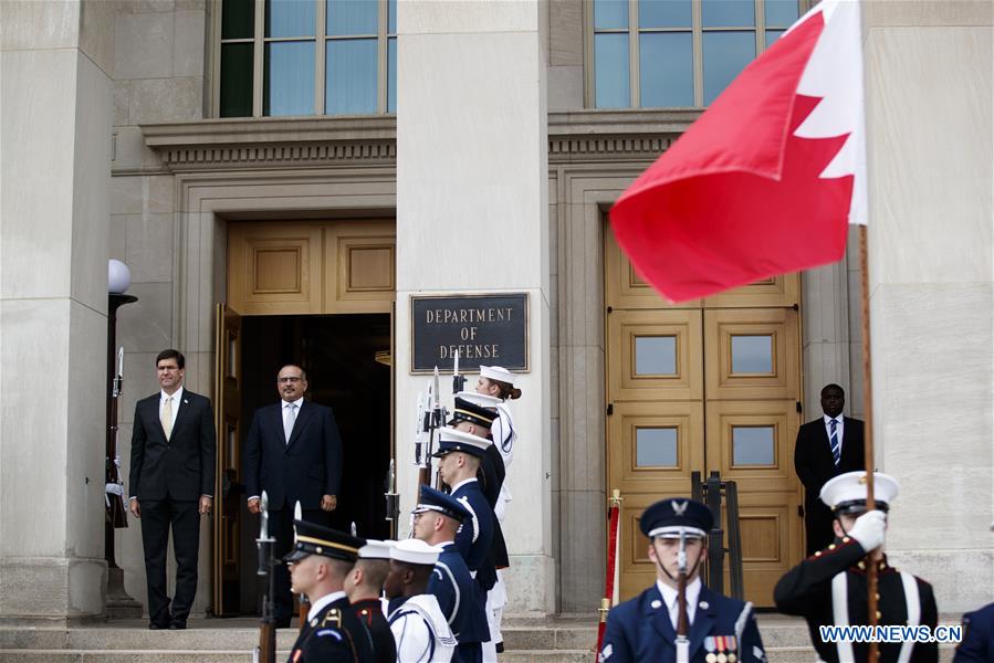 U.S.-ARLINGTON-MARK ESPER-BAHRAIN-CROWN PRINCE-MEETING