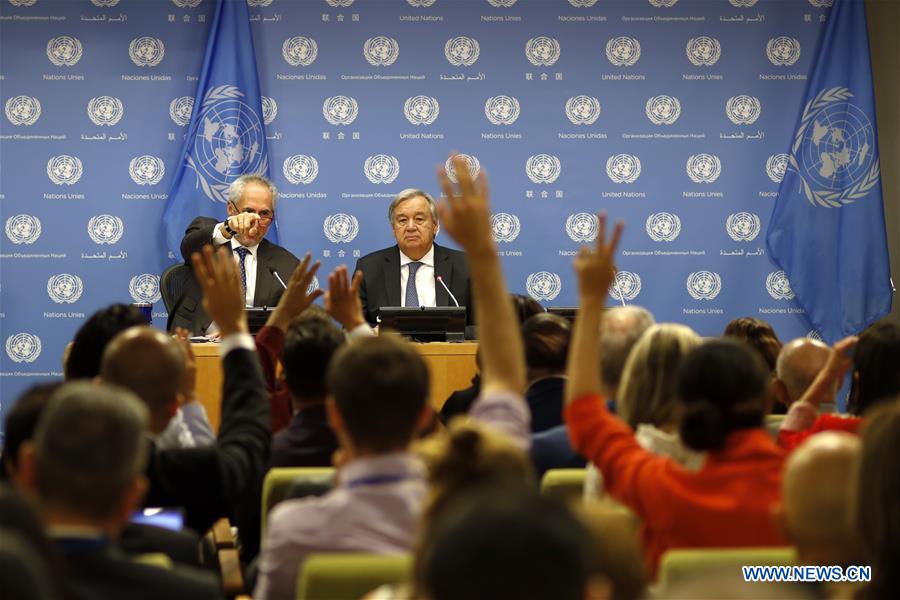 UN-GENERAL ASSEMBLY-GUTERRES-PRESS CONFERENCE