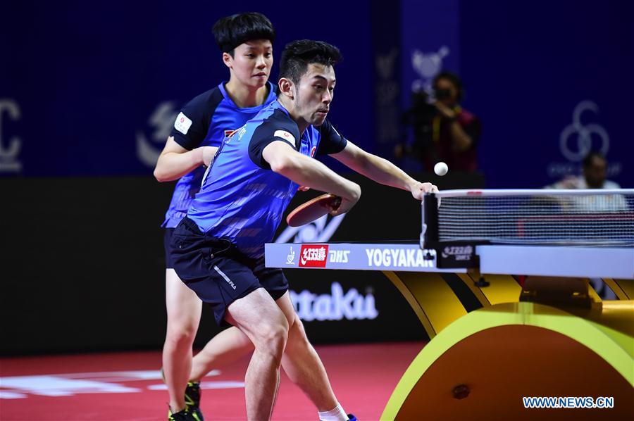Highlights of mixed doubles semifinals at Asian Table Tennis
