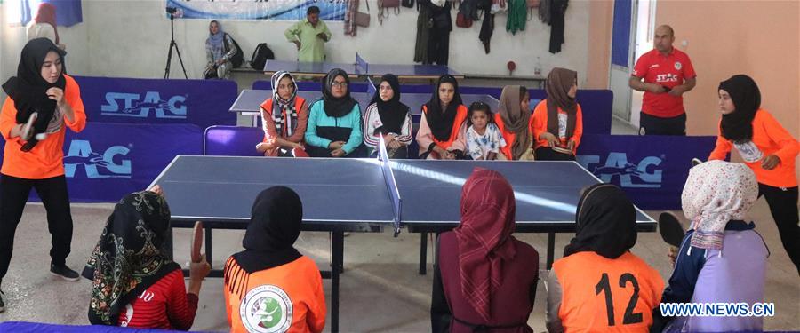 AFGHANISTAN-JAWZJAN-PING PONG- GIRLS