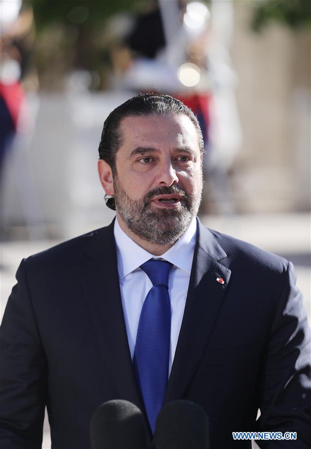 FRANCE-PARIS-EMMANUEL MACRON-LEBANON-SAAD HARIRI