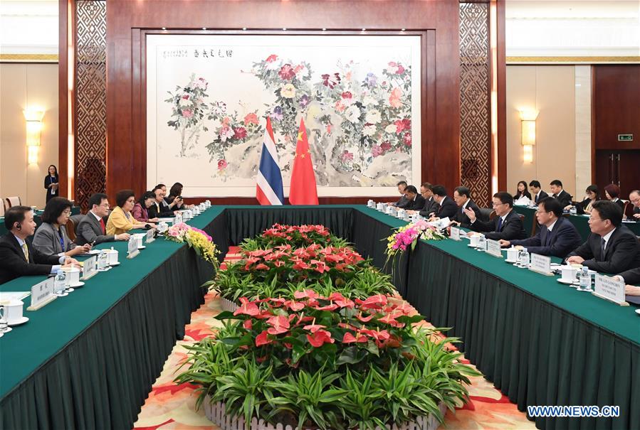CHINA-NANNING-HAN ZHENG-THAI DEPUTY PM AND MINISTER OF COMMERCE-MEETING (CN)