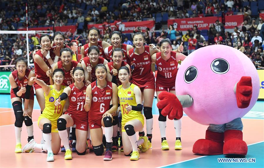 (SP)JAPAN-SAPPORO-VOLLEYBALL-WOMEN'S WORLD CUP-CHN VS BRA 
