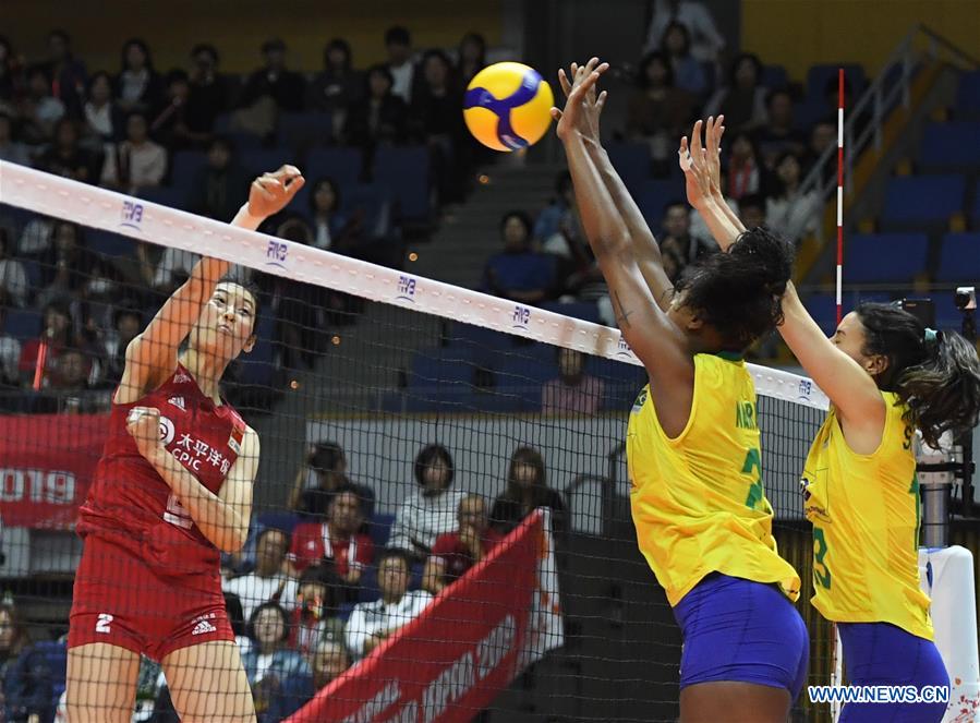 (SP)JAPAN-SAPPORO-VOLLEYBALL-WOMEN'S WORLD CUP-CHN VS BRA