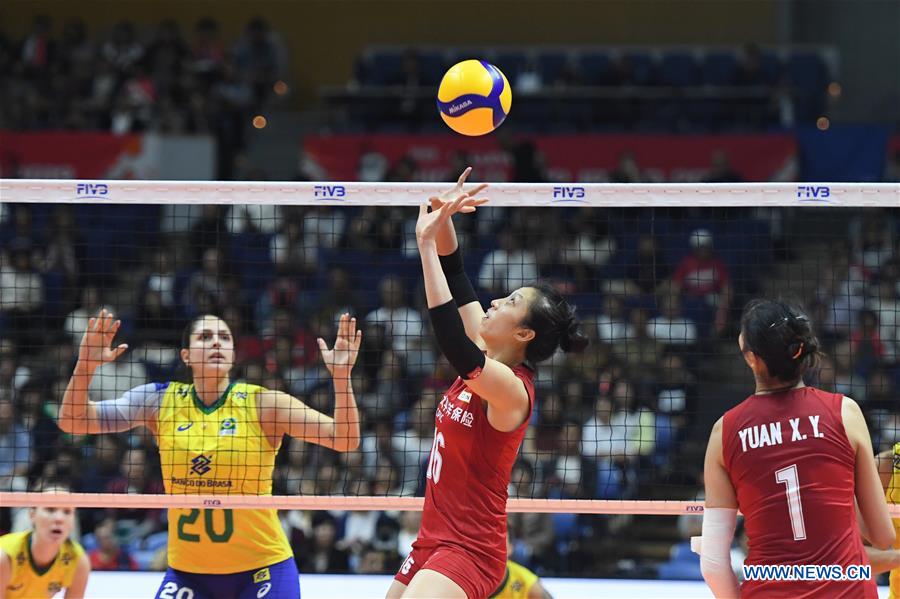 (SP)JAPAN-SAPPORO-VOLLEYBALL-WOMEN'S WORLD CUP-CHN VS BRA