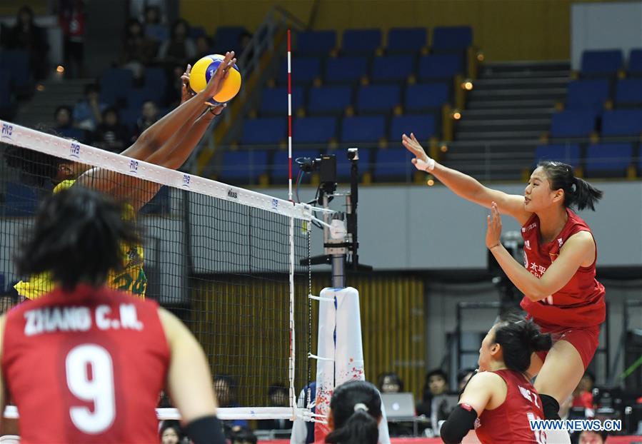 (SP)JAPAN-SAPPORO-VOLLEYBALL-WOMEN'S WORLD CUP-CHN VS BRA