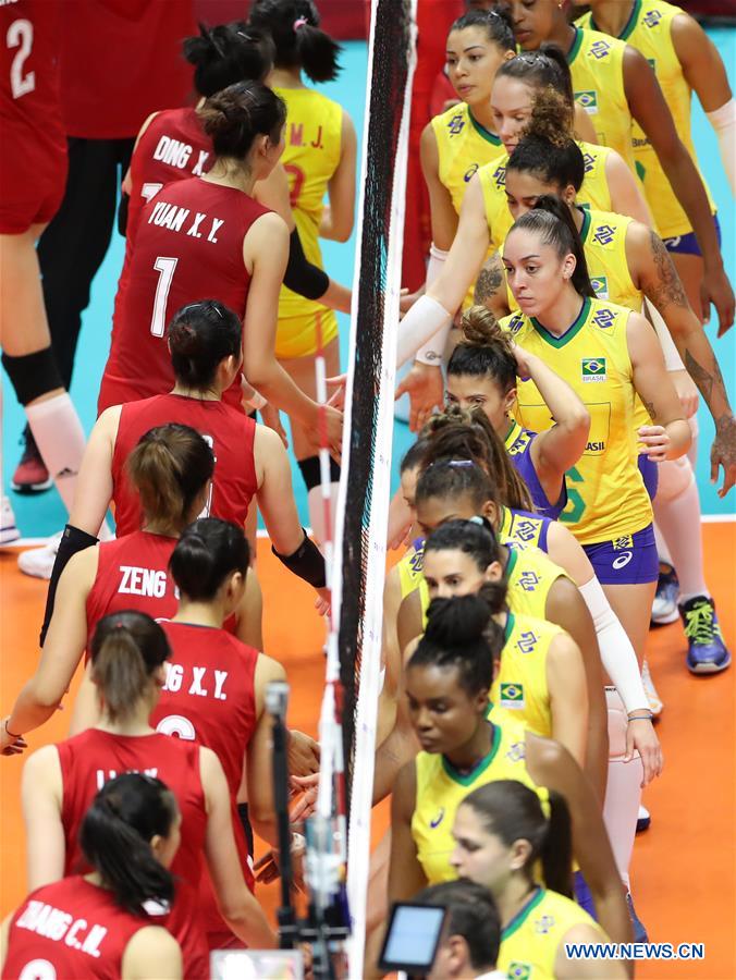 (SP)JAPAN-SAPPORO-VOLLEYBALL-WOMEN'S WORLD CUP-CHN VS BRA 