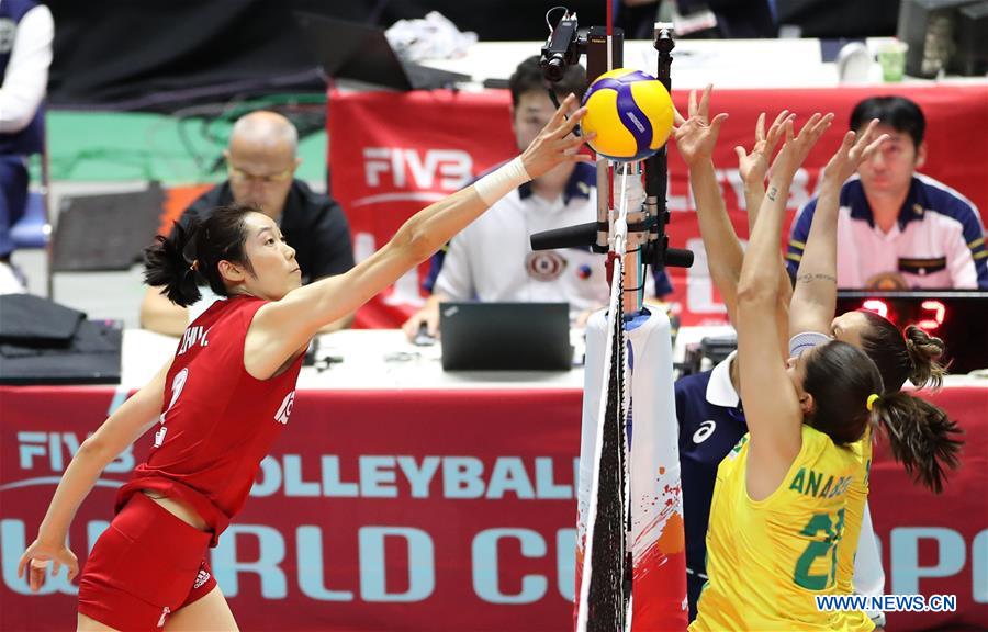 (SP)JAPAN-SAPPORO-VOLLEYBALL-WOMEN'S WORLD CUP-CHN VS BRA