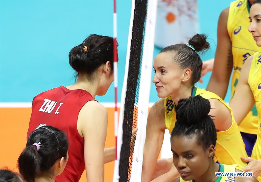 (SP)JAPAN-SAPPORO-VOLLEYBALL-WOMEN'S WORLD CUP-CHN VS BRA