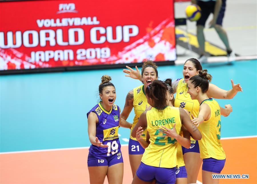 (SP)JAPAN-SAPPORO-VOLLEYBALL-WOMEN'S WORLD CUP-CHN VS BRA