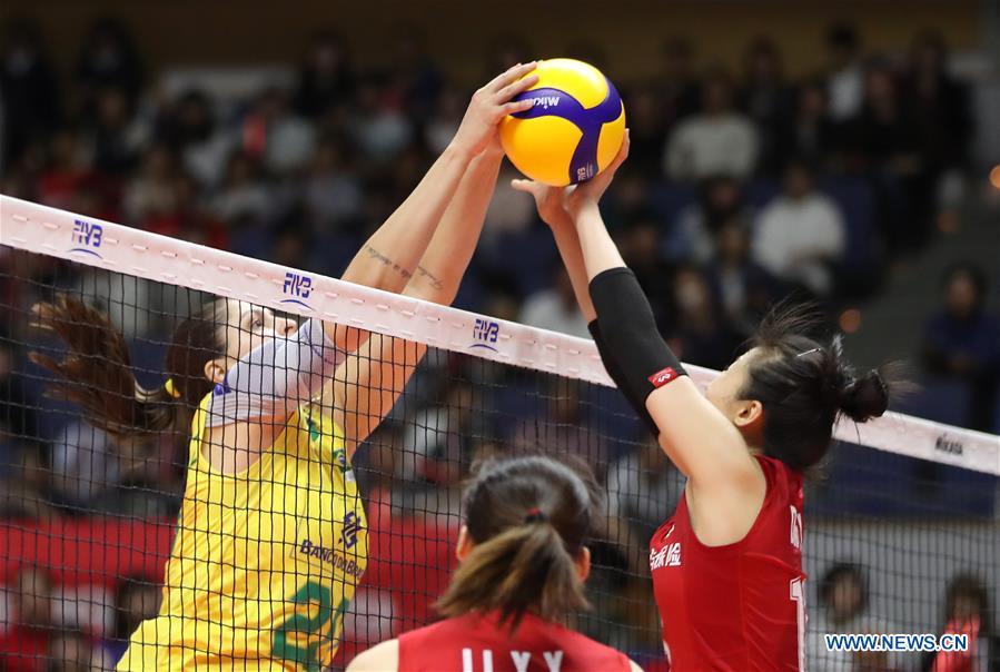 (SP)JAPAN-SAPPORO-VOLLEYBALL-WOMEN'S WORLD CUP-CHN VS BRA 