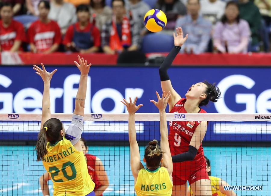 (SP)JAPAN-SAPPORO-VOLLEYBALL-WOMEN'S WORLD CUP-CHN VS BRA