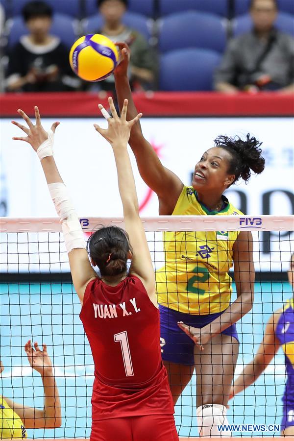 (SP)JAPAN-SAPPORO-VOLLEYBALL-WOMEN'S WORLD CUP-CHN VS BRA