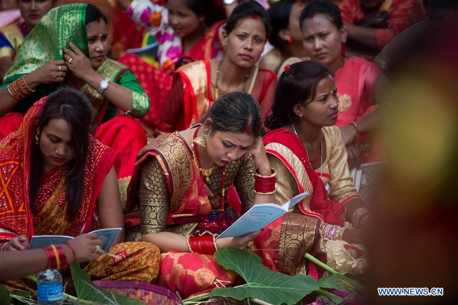 NEPAL-KATHMANDU-THARU COMMUNITY-JITIYA FESTIVAL