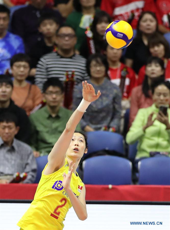 (SP)JAPAN-SAPPORO-VOLLEYBALL-WOMEN'S WORLD CUP-CHN VS USA