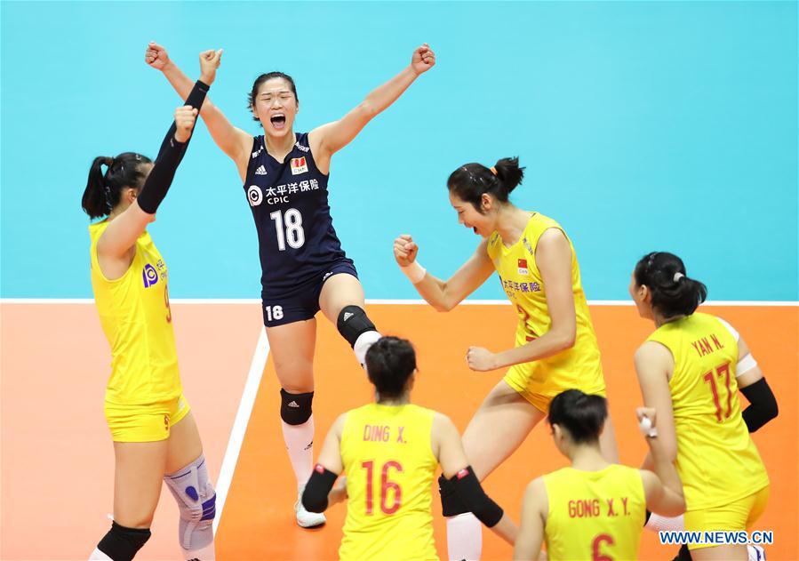 (SP)JAPAN-SAPPORO-VOLLEYBALL-WOMEN'S WORLD CUP-CHN VS USA