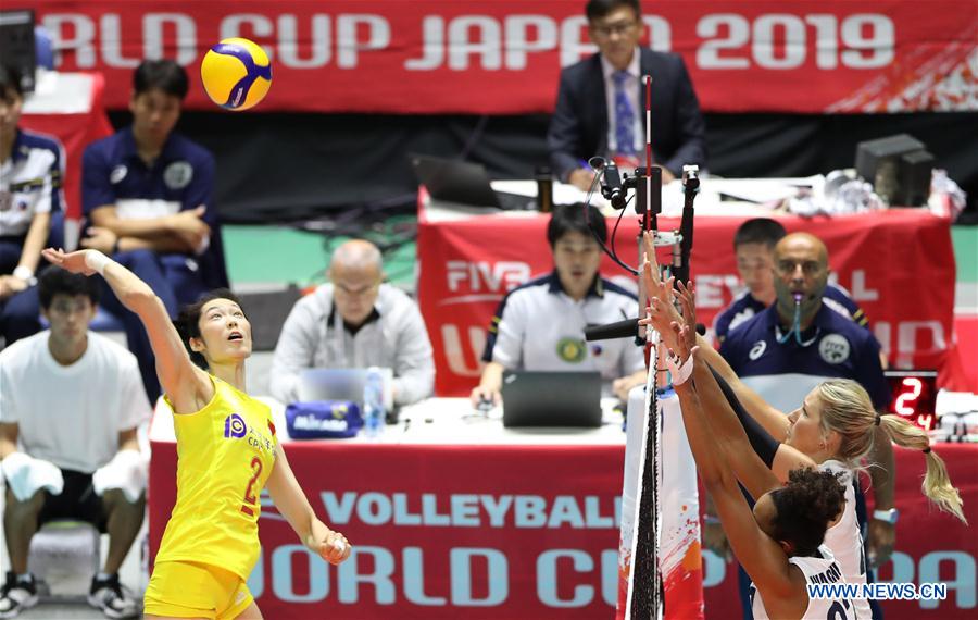 (SP)JAPAN-SAPPORO-VOLLEYBALL-WOMEN'S WORLD CUP-CHN VS USA