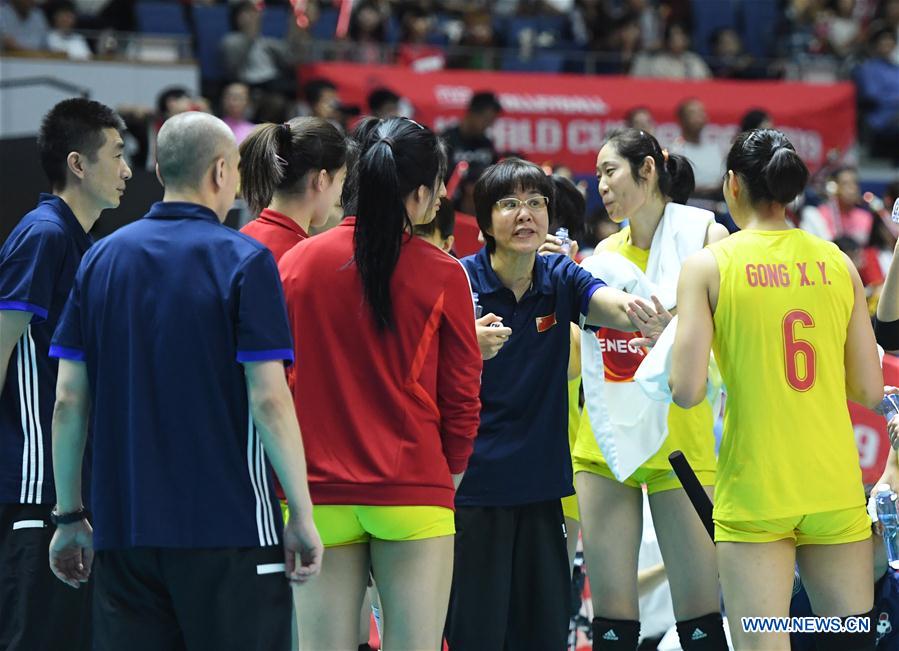 (SP)JAPAN-SAPPORO-VOLLEYBALL-WOMEN'S WORLD CUP-CHN VS USA