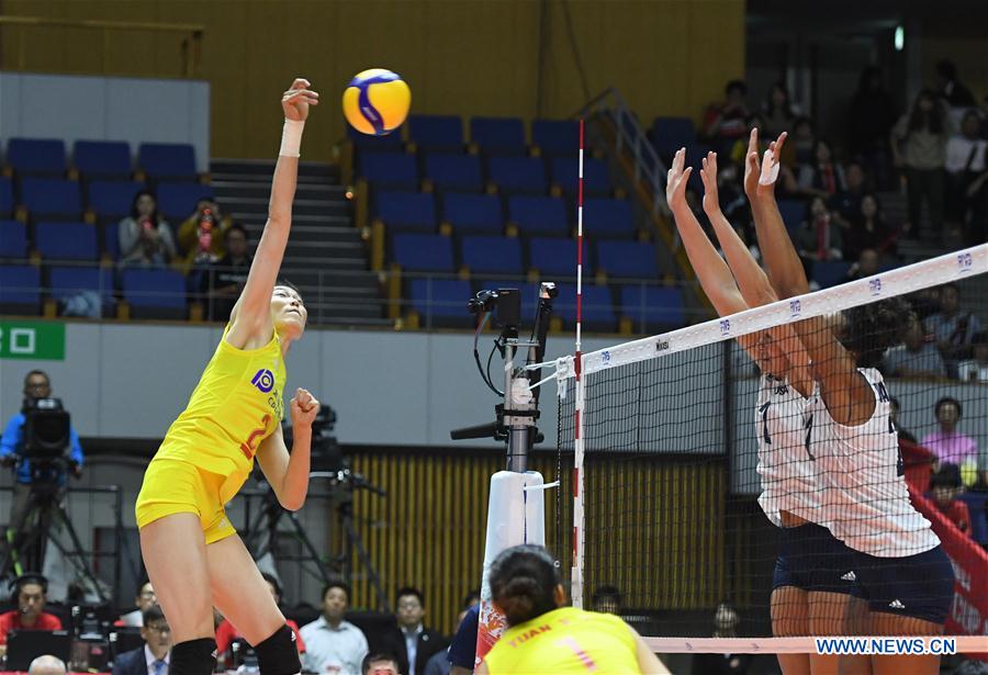 (SP)JAPAN-SAPPORO-VOLLEYBALL-WOMEN'S WORLD CUP-CHN VS USA
