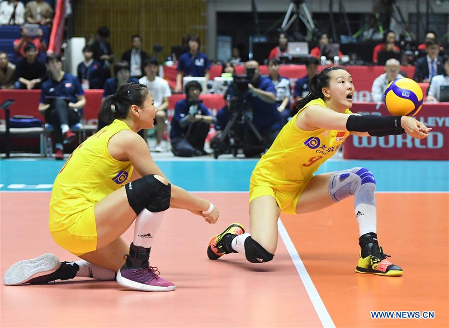 (SP)JAPAN-SAPPORO-VOLLEYBALL-WOMEN'S WORLD CUP-CHN VS USA