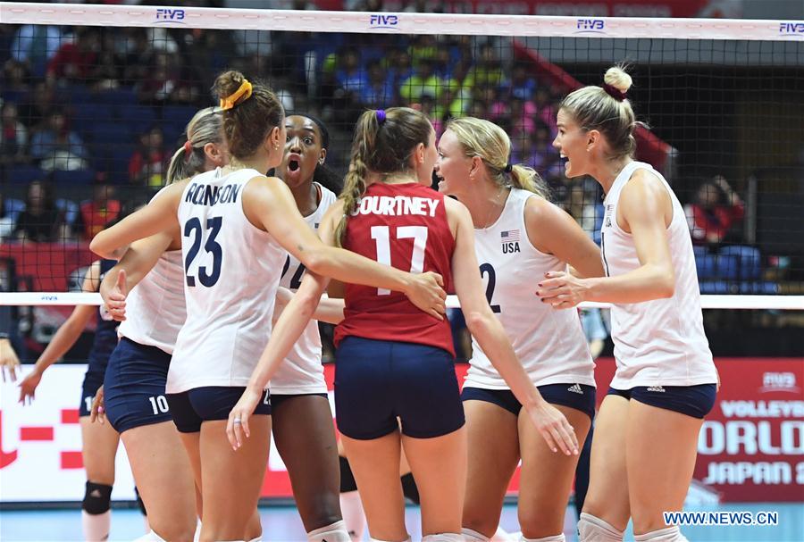(SP)JAPAN-SAPPORO-VOLLEYBALL-WOMEN'S WORLD CUP-CHN VS USA