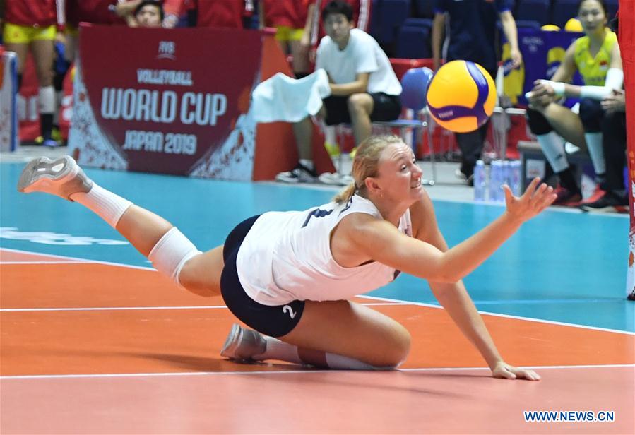 (SP)JAPAN-SAPPORO-VOLLEYBALL-WOMEN'S WORLD CUP-CHN VS USA