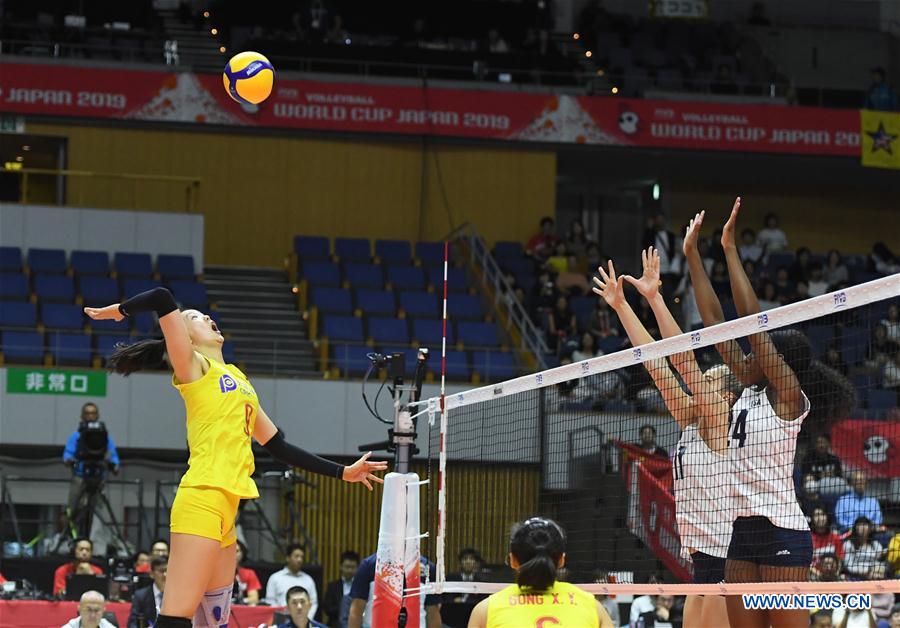 (SP)JAPAN-SAPPORO-VOLLEYBALL-WOMEN'S WORLD CUP-CHN VS USA