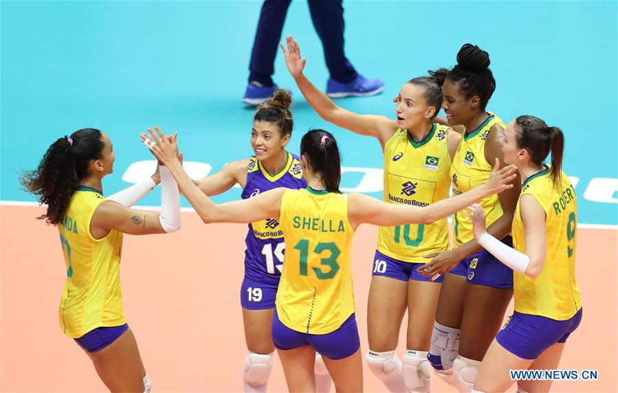 (SP)JAPAN-SAPPORO-VOLLEYBALL-WOMEN'S WORLD CUP-DOM VS BRA