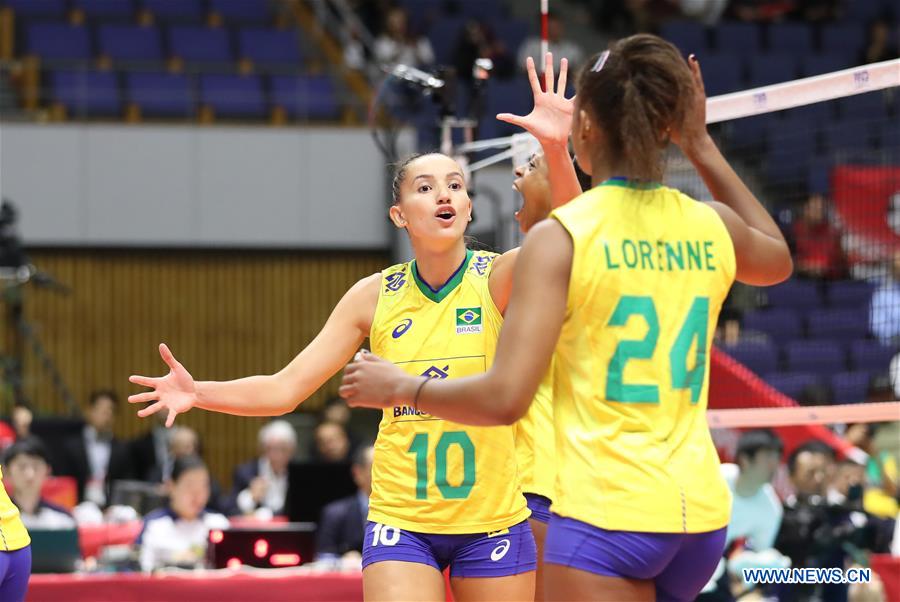 (SP)JAPAN-SAPPORO-VOLLEYBALL-WOMEN'S WORLD CUP-DOM VS BRA