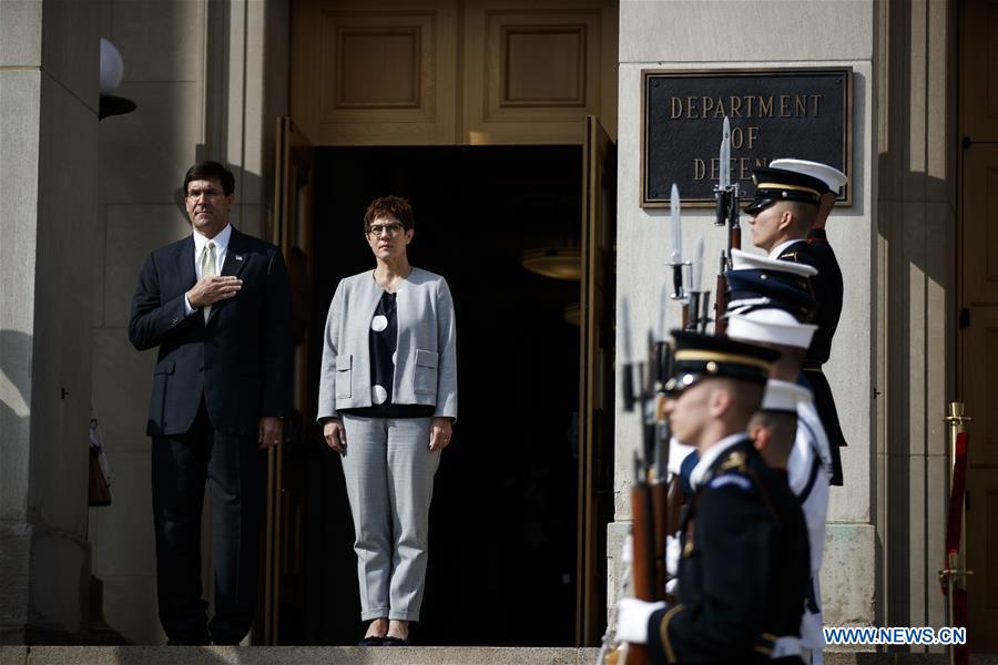 U.S.-ARLINGTON-MARK ESPER-GERMANY-DEFENSE MINISTER-MEETING