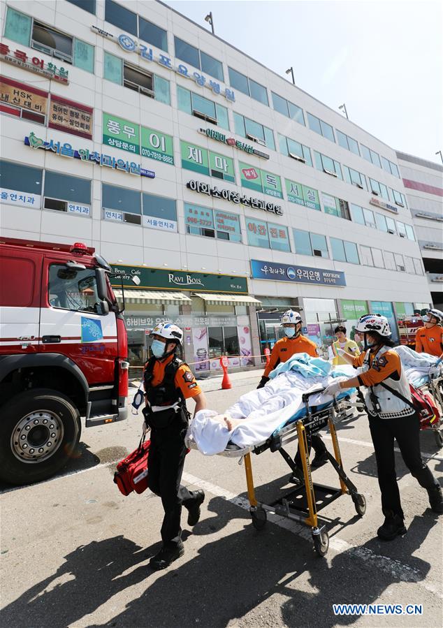 (SPOT NEWS)SOUTH KOREA-GIMPO-NURSING HOSPITAL-FIRE